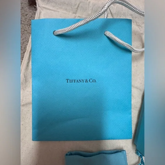 Tiffany and Co 3 shopping bags, 1 jewelry box, and jewelry bag - Picture 3 of 6